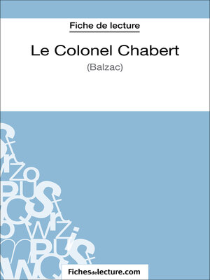 cover image of Le Colonel Chabert de Balzac (Fiche de lecture)